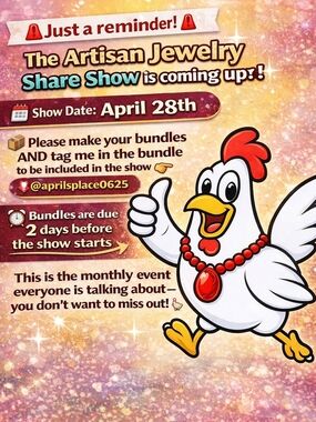ARTISAN MONTHY JEWELRY SUPPORT SHOW 4/28